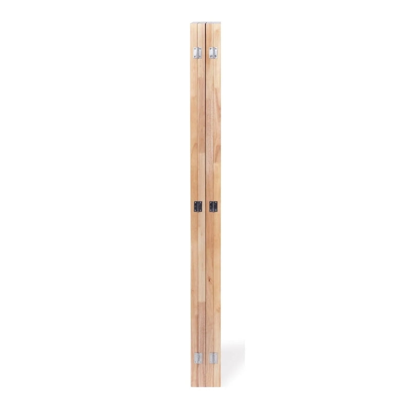 Partition Room Divider - Four-Panel Folding Privacy Screen Room Divider with Solid Wooden Frames