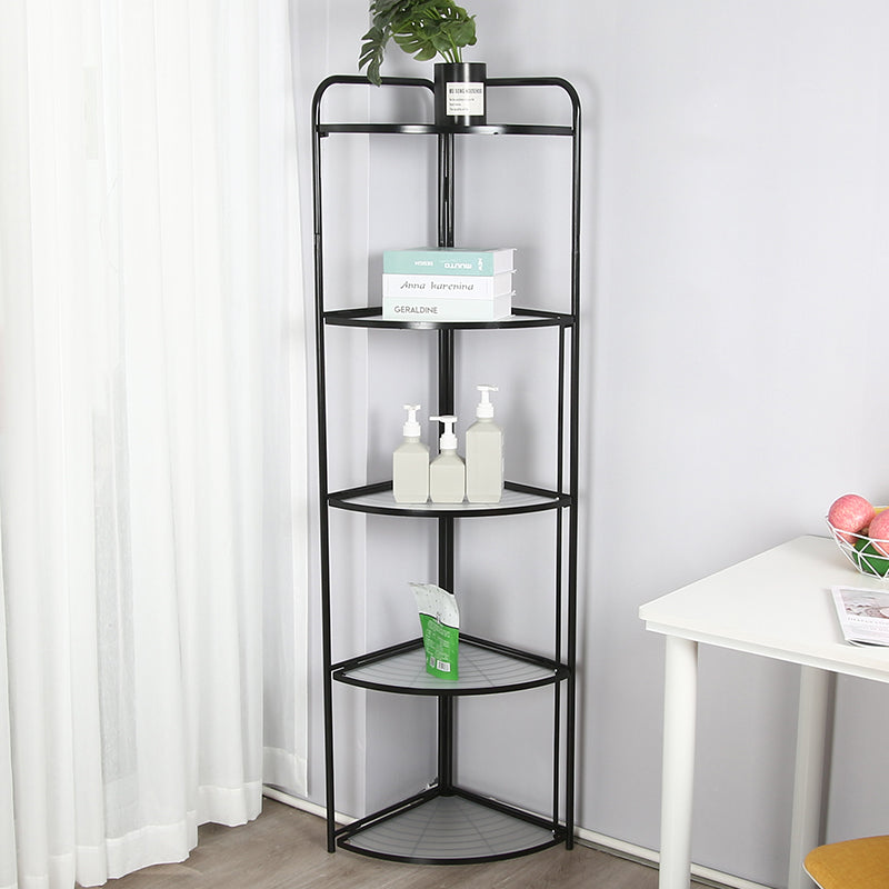5 Tier Storage Rack Organizer - Stylish Metal 5 Tier Multipurpose Kitchen Shelf Corner Storage Rack Organizer