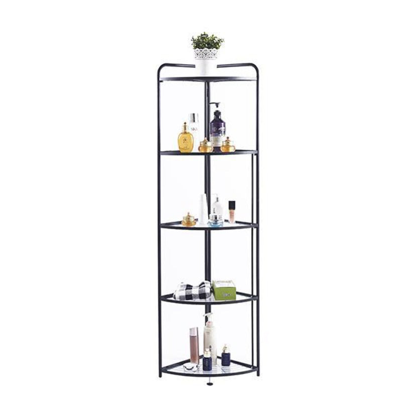 5 Tier Storage Rack Organizer - Stylish Metal 5 Tier Multipurpose Kitchen Shelf Corner Storage Rack Organizer