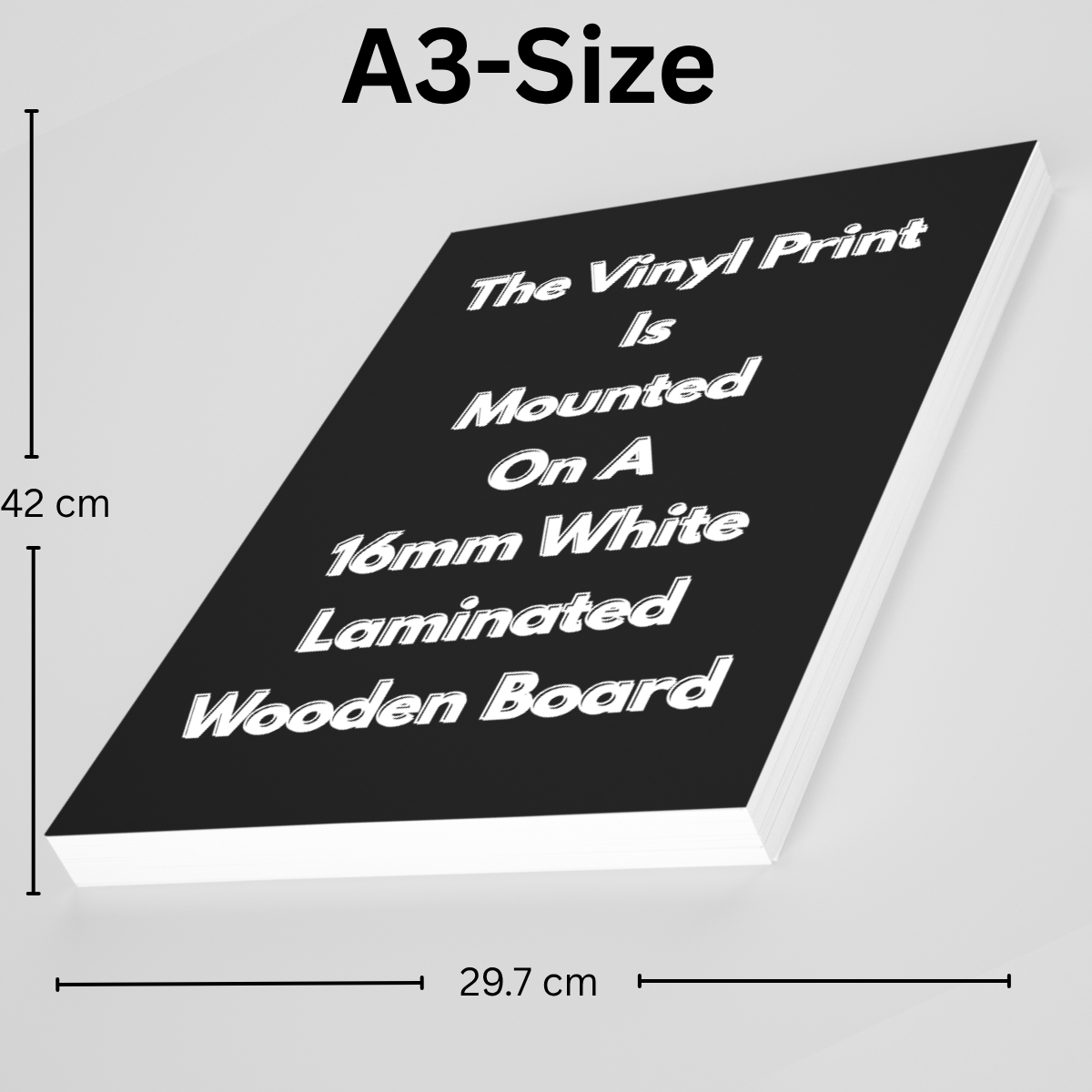 Mounted Wall Art Decor Vinyl Print - Vibrant, Elegant and Ready to Hang (A3-Size)