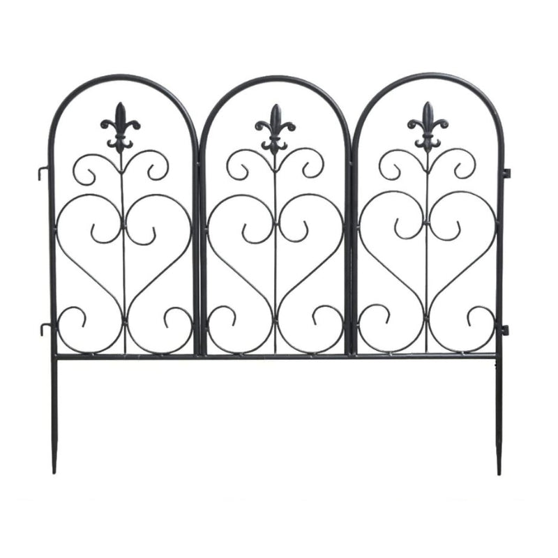 Garden Fence Panels - Set of 5 Vintage Style Decorative Garden Fence Panels