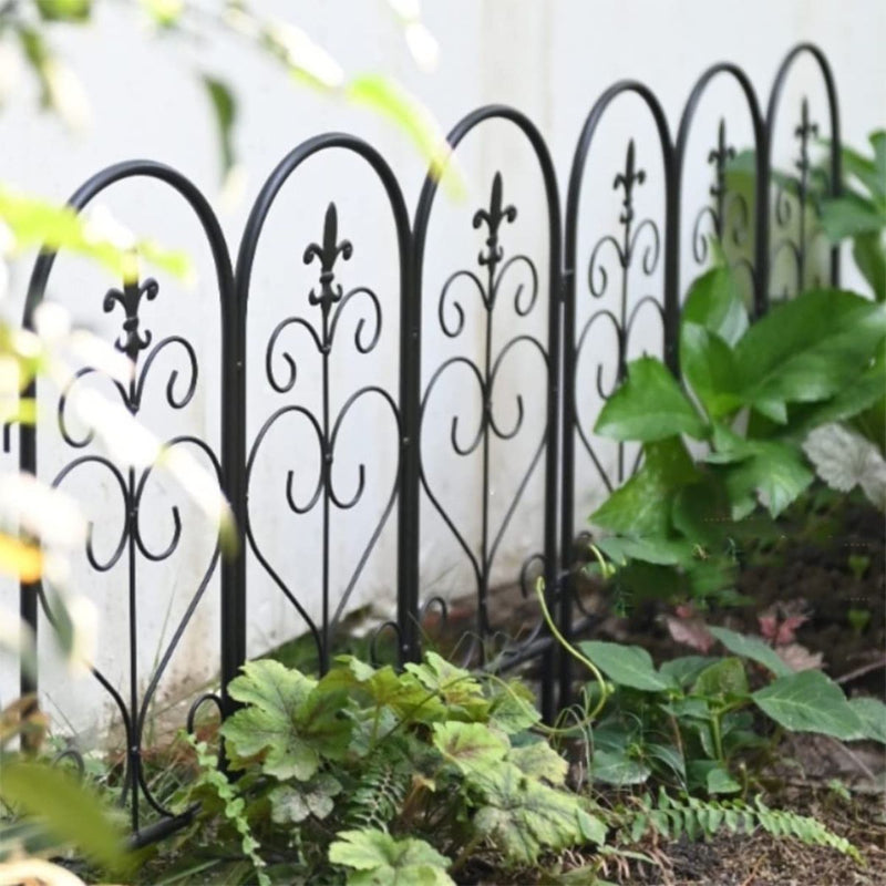 Garden Fence Panels - Set of 5 Vintage Style Decorative Garden Fence Panels