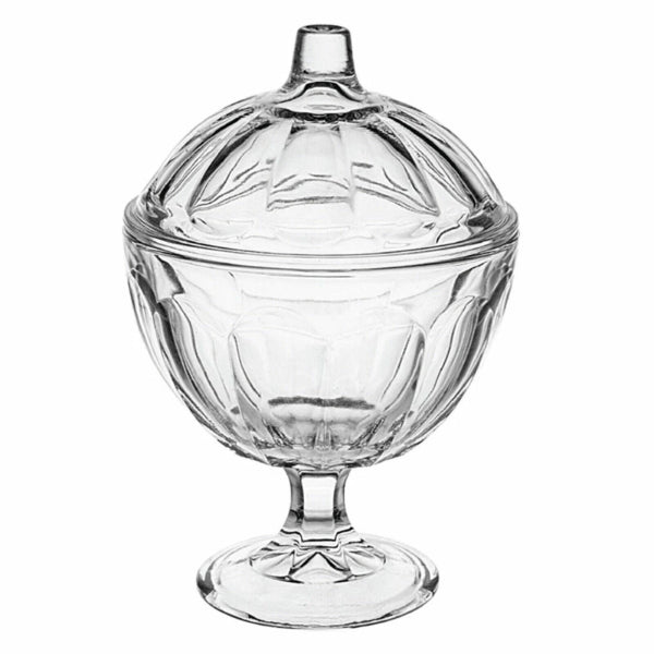 Glass Sweet Candy Jar Bowl with Lid