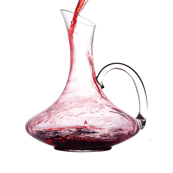 Wine Decanter Carafe - Oblique Opening Design Wine Decanter Carafe with Handle