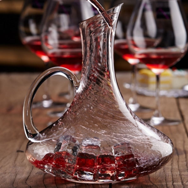 Wine Decanter Carafe - Oblique Opening Design Wine Decanter Carafe with Handle
