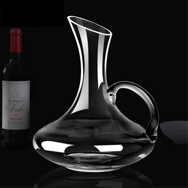 Wine Decanter Carafe - Oblique Opening Design Wine Decanter Carafe with Handle