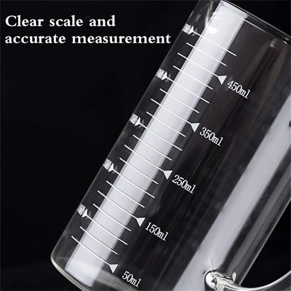 Borosilicate Measuring Jar - 1000ml Borosilicate Glass Measuring Jar with Easy Read Scales