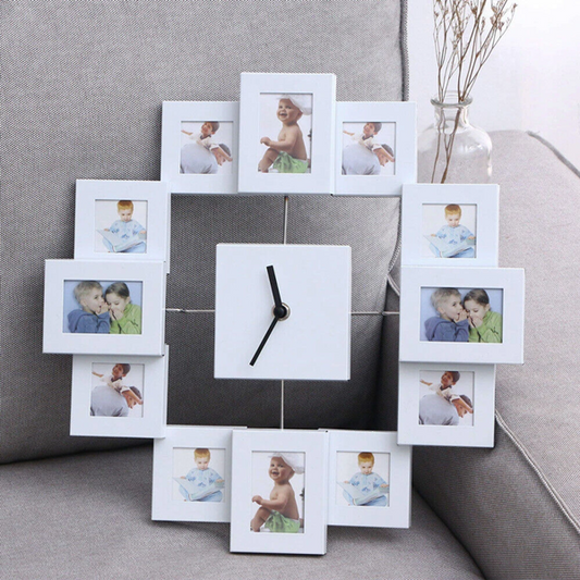 Stylish Wall Clock - 35cm Photo Plastic Material Frame Fashion Wall Clock