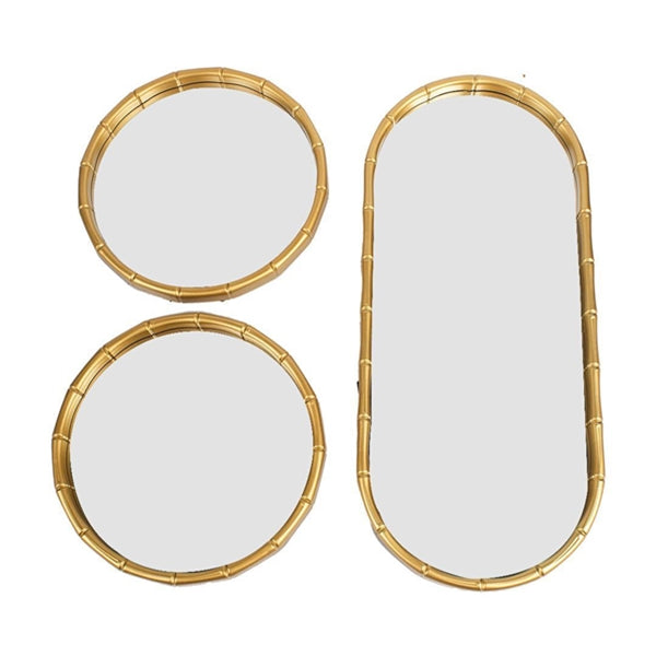 Wall Mirror Set - 3 Piece Decorative Wall Hanging Mirror Set