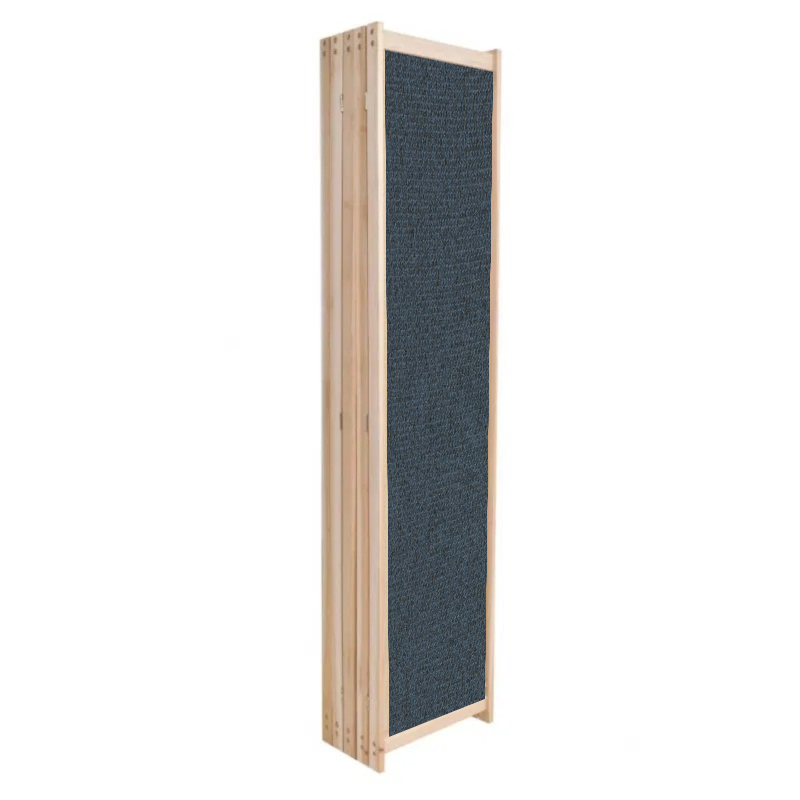 Partition Room Divider - 4-Panel Canvas Folding Privacy Screen Room Divider with Solid Smooth Wooden Frame