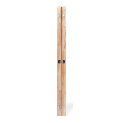 Partition Room Divider - Four-Panel Folding Privacy Screen Room Divider with Solid Wooden Frames