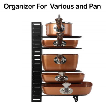 5-Tier Metal Space-Saving Kitchen Storage Organizer Rack