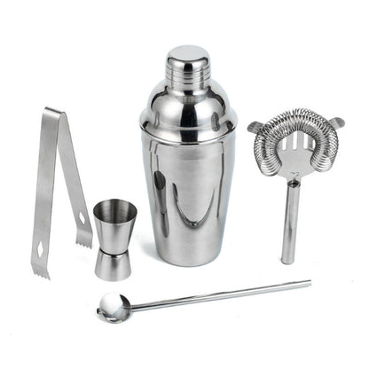 Bar Cocktail Set - 5 Piece Compact Stainless Steel Bar Cocktail Set