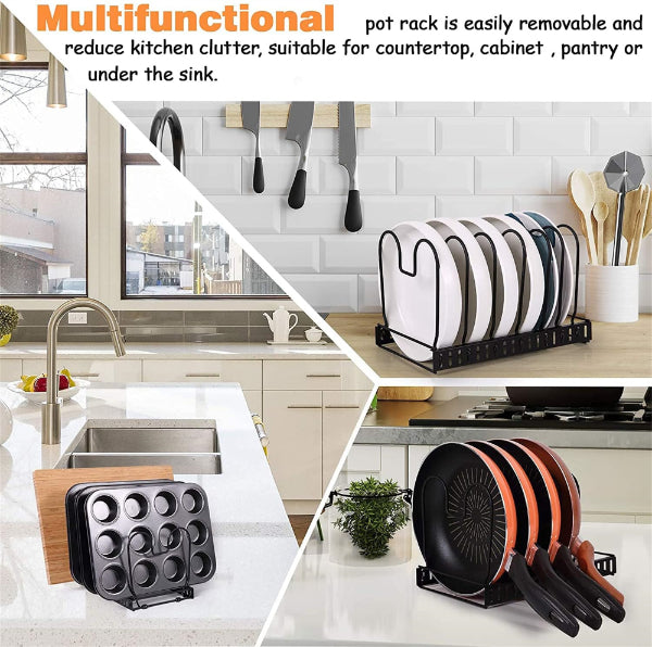 7-Tier Metal Space-Saving Kitchen Storage Organizer Rack