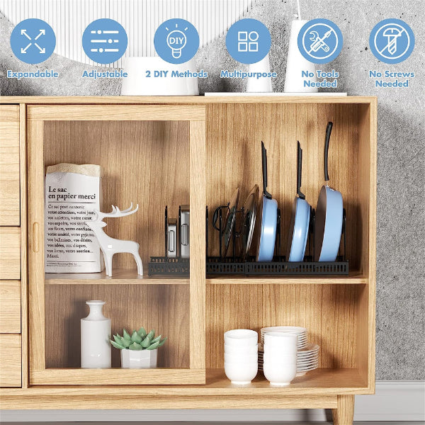 7-Tier Metal Space-Saving Kitchen Storage Organizer Rack