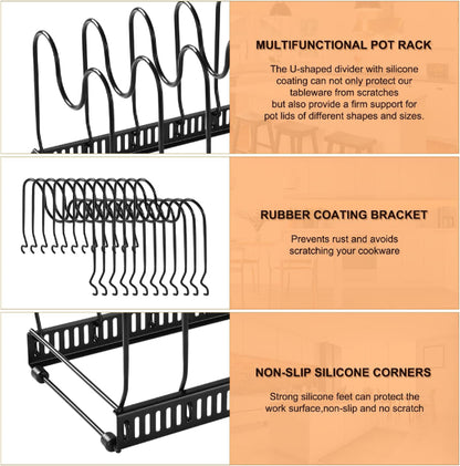 7-Tier Metal Space-Saving Kitchen Storage Organizer Rack