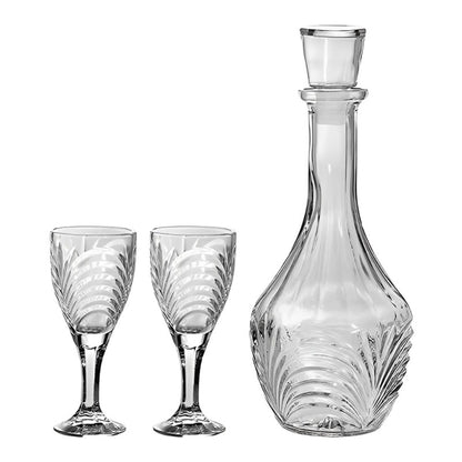 7 Piece Clear Stylish Wine Decanter with Glasses Set