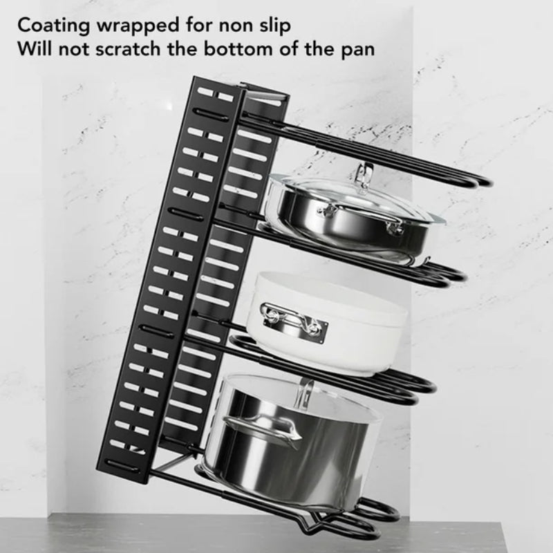 8-Tier Double-Sided Metal Space-Saving Kitchen Storage Organizer Rack