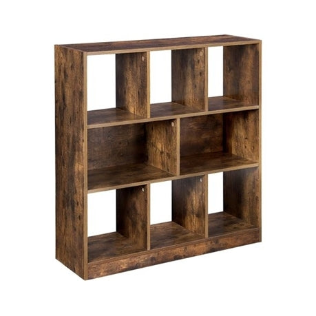 Bookshelf Storage Unit - 8 Cube Storage Organizer Wooden Bookcase with Open Shelves