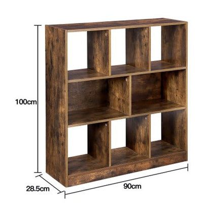 Bookshelf Storage Unit - 8 Cube Storage Organizer Wooden Bookcase with Open Shelves