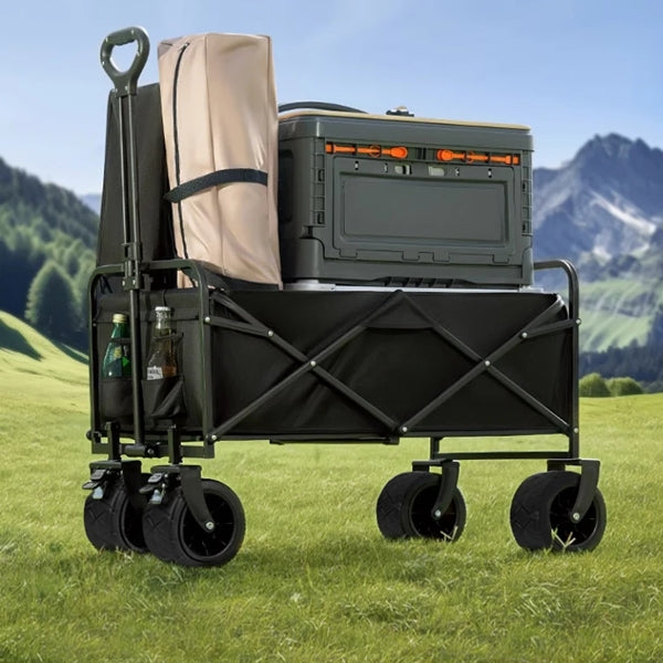 Collapsible Utility Wagon - All Terrain Collapsible Utility Wagon For Sand Heavy Duty Folding Outdoor Garden