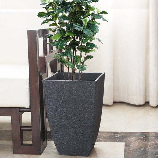 Artificial Cement Pattern Square Planter Pot - Square Plant Flower Pot Artificial Cement Pattern Planter