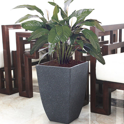 Artificial Cement Pattern Square Planter Pot - Square Plant Flower Pot Artificial Cement Pattern Planter