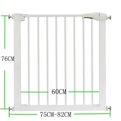 Baby Pet Safety Gate - Eco Friendly Painting Press Mounted Durable Metal Baby Pet Safety Gate