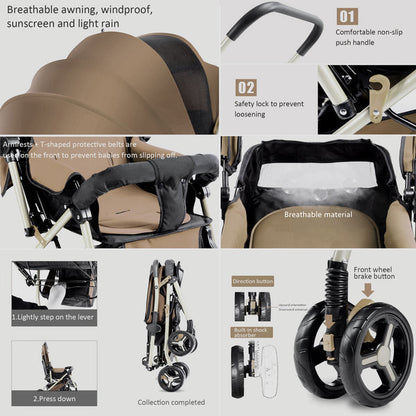 Baby Stroller - Traveling System Baby Stroller With Aluminium Aloy Frame