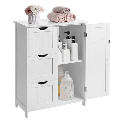 Bathroom Storage Cabinet - Multipurpose Cabinet with 3 Large Drawers and 1 Adjustable Shelf