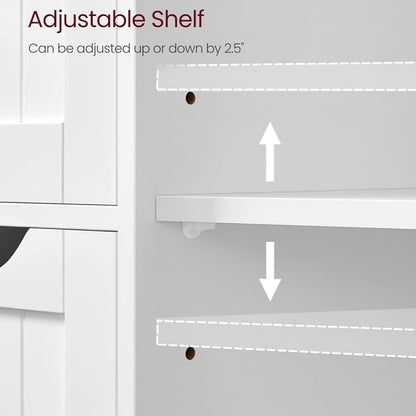 Bathroom Storage Cabinet - Multipurpose Cabinet with 3 Large Drawers and 1 Adjustable Shelf