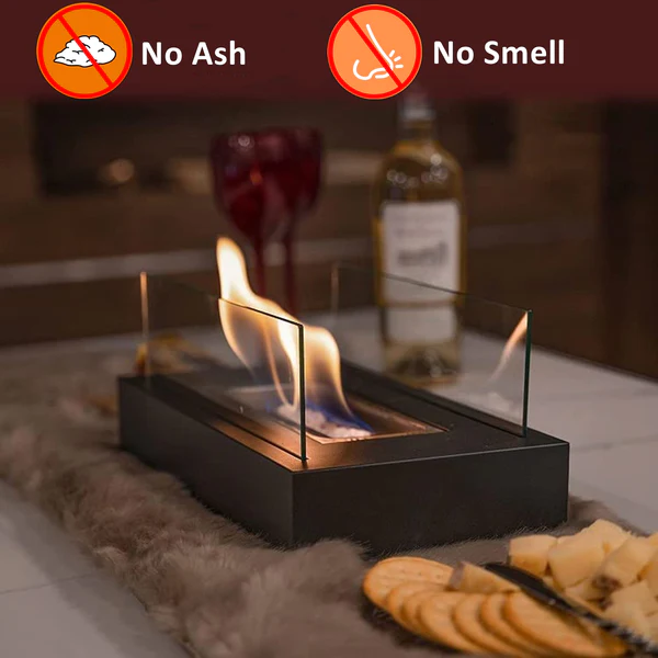 Bio-Ethanol Fireplace - Portable Indoor Outdoor Mini Tabletop Bio-Ethanol Fireplace