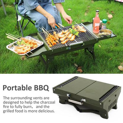 Portable Camping Grill - Lifestyle Camping Outdoor Collapsible Portable Charcoal Grill