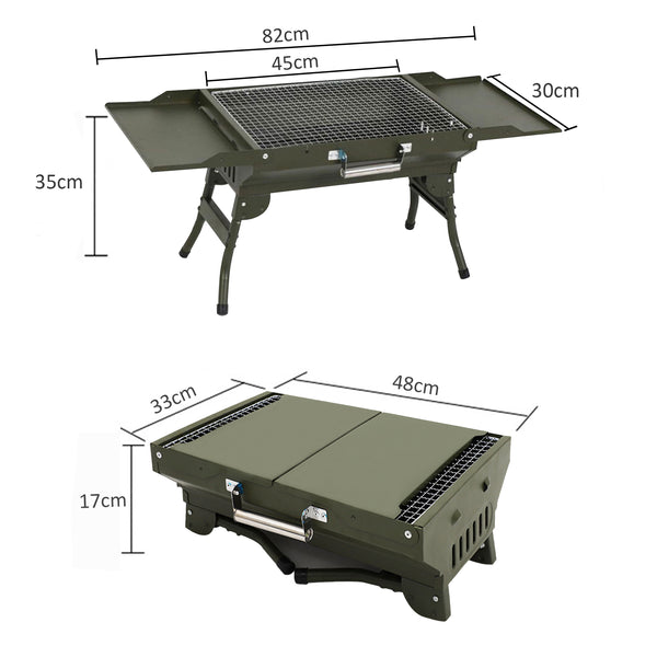 Portable Camping Grill - Lifestyle Camping Outdoor Collapsible Portable Charcoal Grill