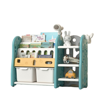 Children Bookshelf Rack - Multi-Functional Children Bookshelf Rack with Storage Drawers Organizer