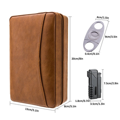 Cigar Humidor Set - Cigar Humidor Leather with Cigar Accessories