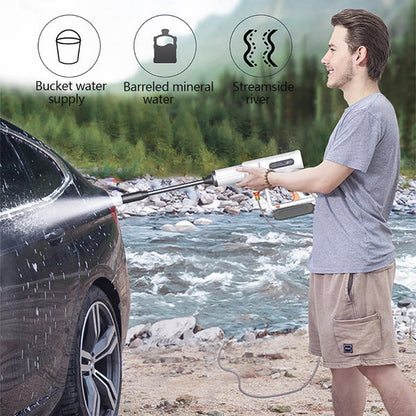 Cordless Pressure Washer - Multifunction High Pressure Car Washer Water Gun Rechargeable Lithium-Ion Battery with Accessories