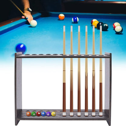 Density Board Billiard Stick Holder Floor Stand Holds up to 12 Cues