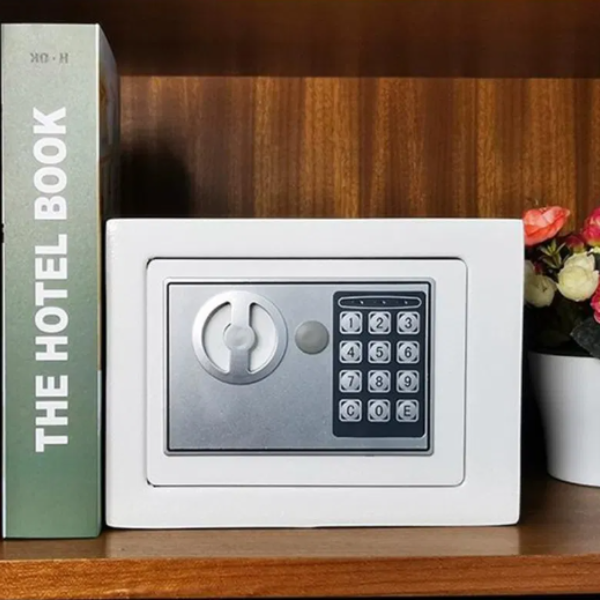 Digital Electronic Safe - Modern Mini Safe Digital Electronic Safe Fireproof with Combination Lock and Key