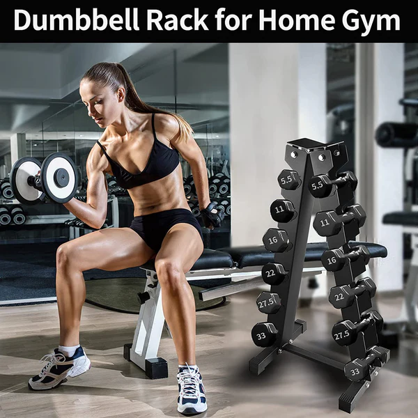 Dumbbell Storage Rack - 6 Tier A Type Triangular Weightlifting Dumbbell Storage Rack