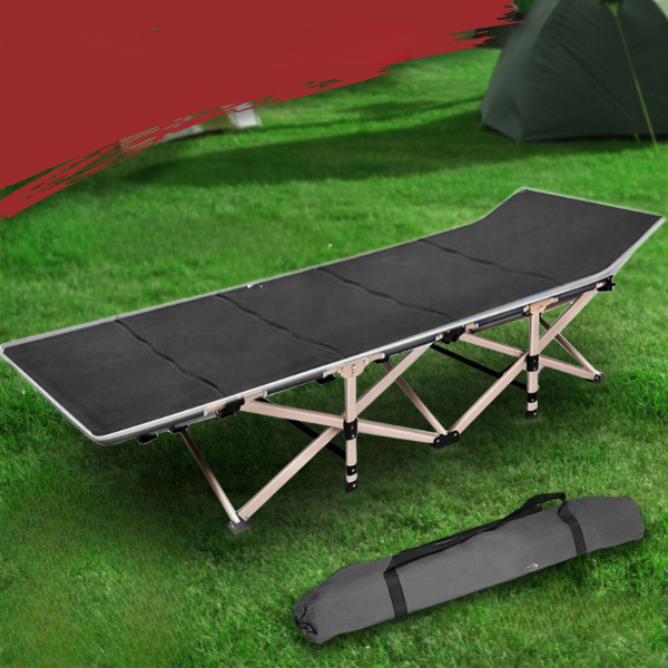 Camping Bed - Foldable Camping Portable Stretcher Single Folding Bed Recliner