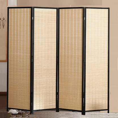 Partition Room Divider - Folding Modern Simplicity Bamboo 4 Panel Screen Room Divider