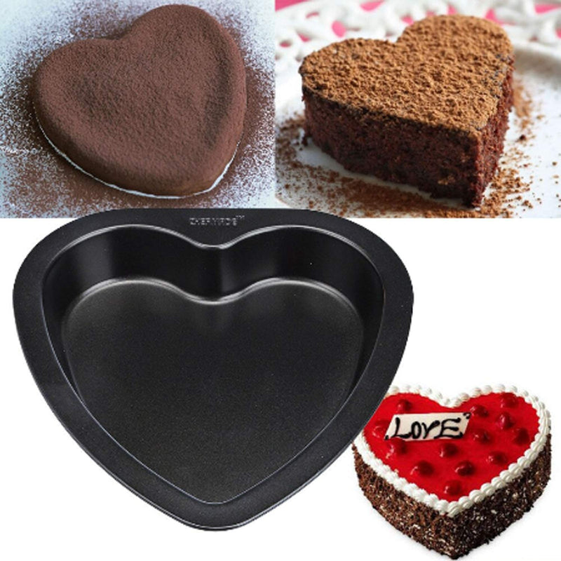 Cake Mould Pans - Set of 2 Heart Shape Carbon Steel Cake Mould Pan