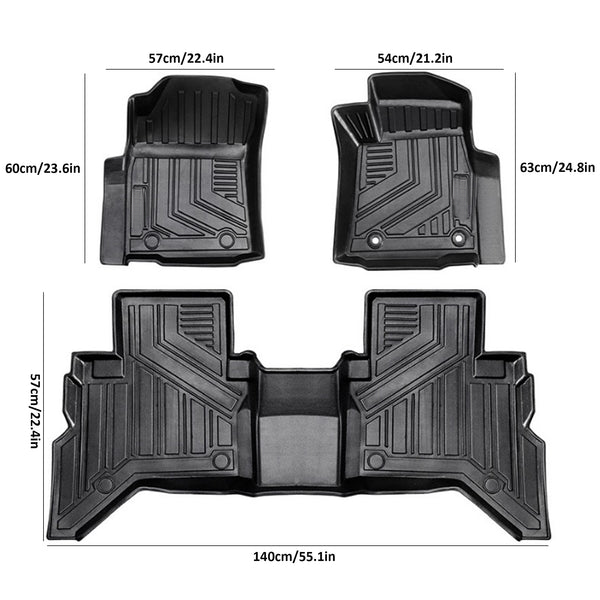 Hight Quality TPE Floor Mats Fit for Right Rudder HILUX 2015-2024