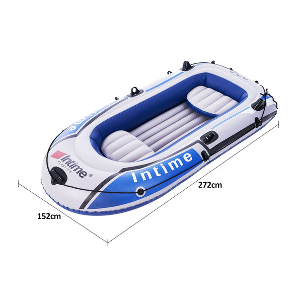 PVC Inflatable Fishing Boat Kayak Rubber Boat Canoe with Oars, Air Pump and Accessories