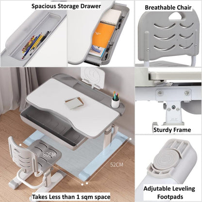 Kids Lift Learning Table and Chair - Ergonomic Design Kid's Tilting Lift Learning Table and Chair