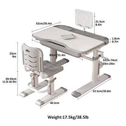 Kids Lift Learning Table and Chair - Ergonomic Design Kid's Tilting Lift Learning Table and Chair