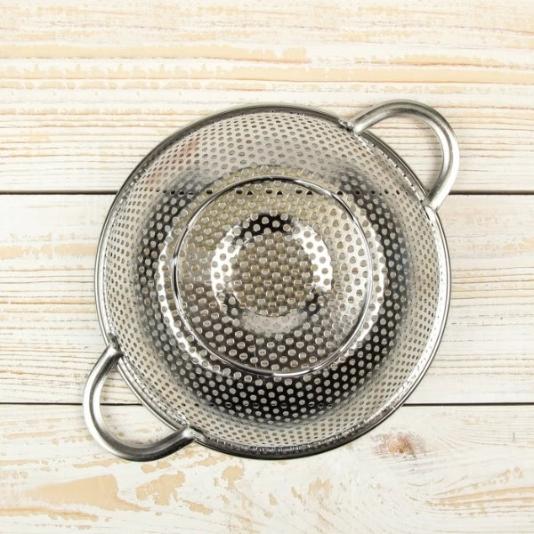 Stainless Steel Colander - Kitchen Colander Stainless Steel Strainer Drainer Basket with 2 Handles (22cm)