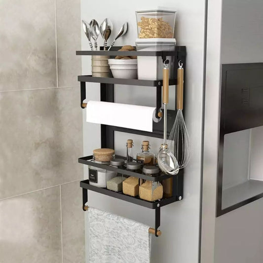 Kitchen Magnetic Shelves Spice Storage Rack Organizer