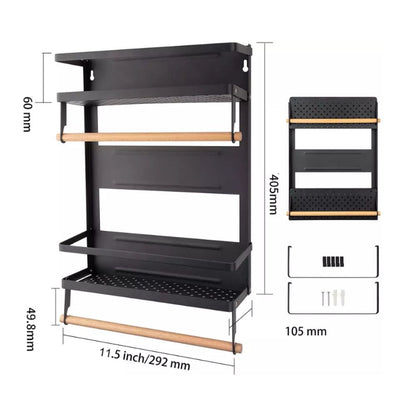 Kitchen Magnetic Shelves Spice Storage Rack Organizer